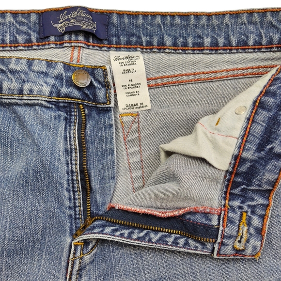 Levi Strauss Signature Stretch Low Rise Bootcut Denim Blue Jeans Women's Size 16 - Picture 3 of 12